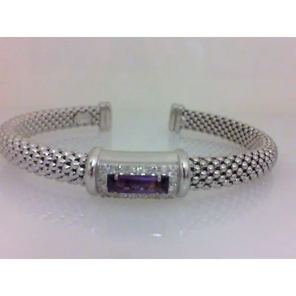 Amethyst Popcorn Cuff Bracelet Image 2 Chipper's Jewelry Bonney Lake, WA