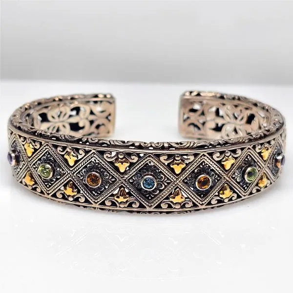 Assorted Gem Designer Cuff Bracelet Chipper's Jewelry Bonney Lake, WA