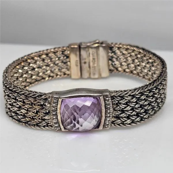 Sterling Silver Rhod. Woven Bracelet Chipper's Jewelry Bonney Lake, WA