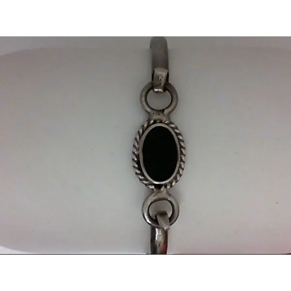 Sterling Silver Onyx Bangle Bracelet Chipper's Jewelry Bonney Lake, WA