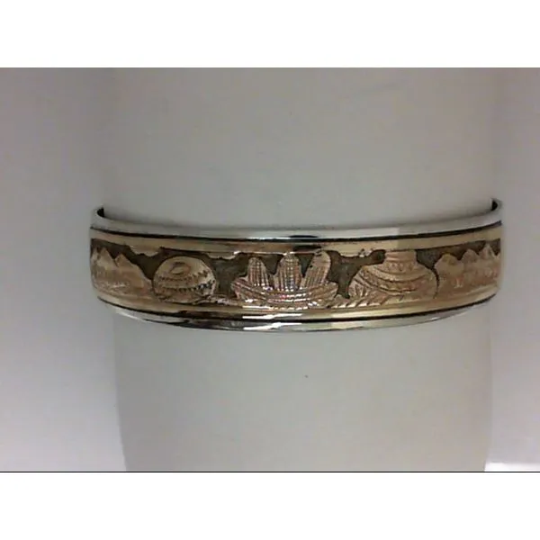 Sterling Silver/Gold Filled Plate Engraved Cuff Bracelet Chipper's Jewelry Bonney Lake, WA