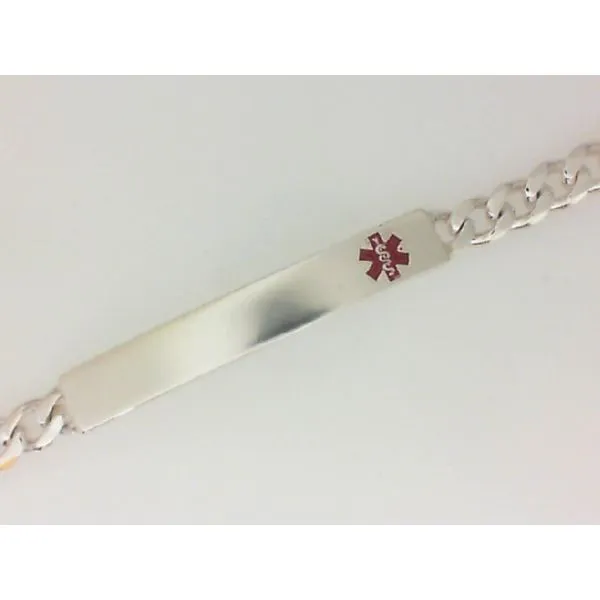 Sterling Silver Polished Medical Curb Ling ID Bracelet Chipper's Jewelry Bonney Lake, WA