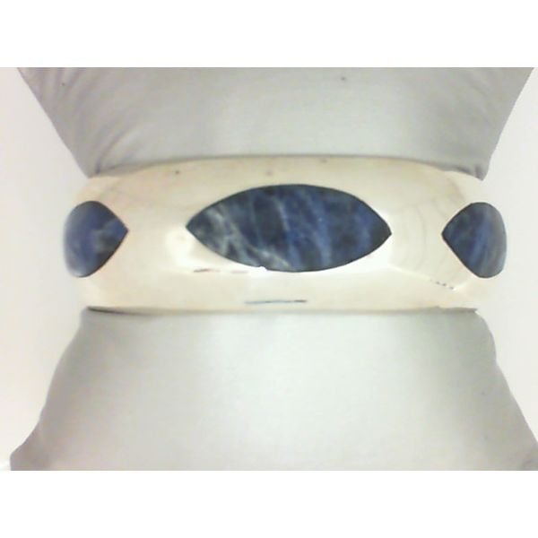 Sterling Silver Lazulite Inlay Cuff Bracelet Chipper's Jewelry Bonney Lake, WA