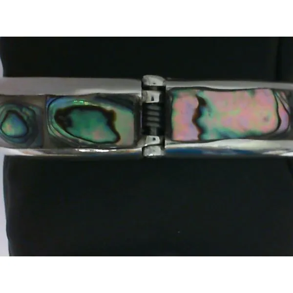 Sterling Silver Abalone Inlay Hinged Bracelet Image 2 Chipper's Jewelry Bonney Lake, WA