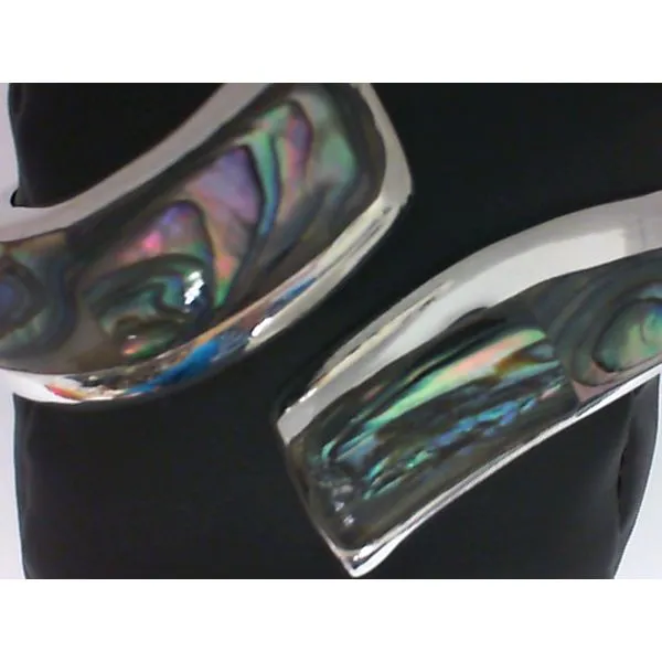 Sterling Silver Abalone Inlay Hinged Bracelet Chipper's Jewelry Bonney Lake, WA