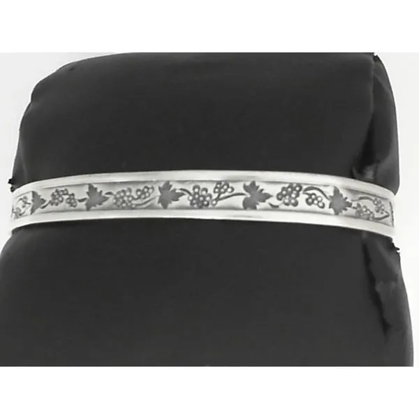 Sterling Silver Grape & Leaf Pattern Bracelet Chipper's Jewelry Bonney Lake, WA