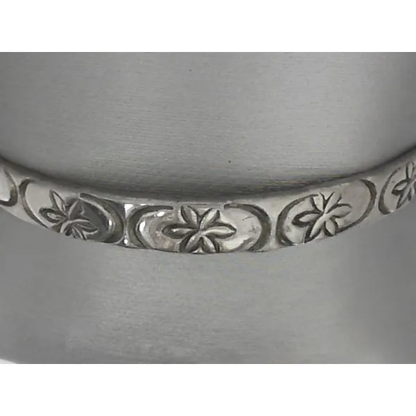 Sterling Silver Bangle with Flower Pattern Chipper's Jewelry Bonney Lake, WA