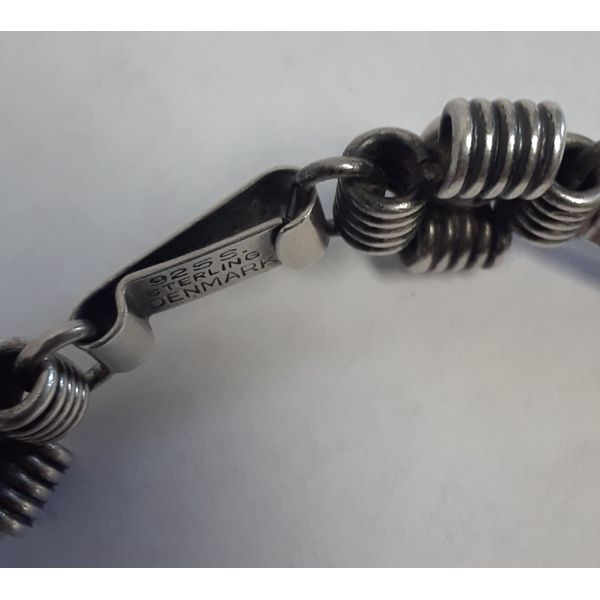 7.5" Sterling Silver Flower Bracelet. Made in Denmark. Image 3 Chipper's Jewelry Bonney Lake, WA