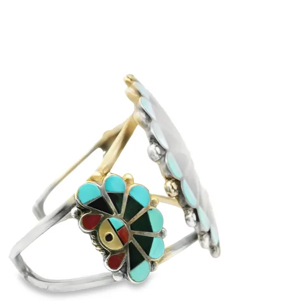 Vintage Zuni Sun Cuff Bracelet & Ring Set Image 2 Chipper's Jewelry Bonney Lake, WA