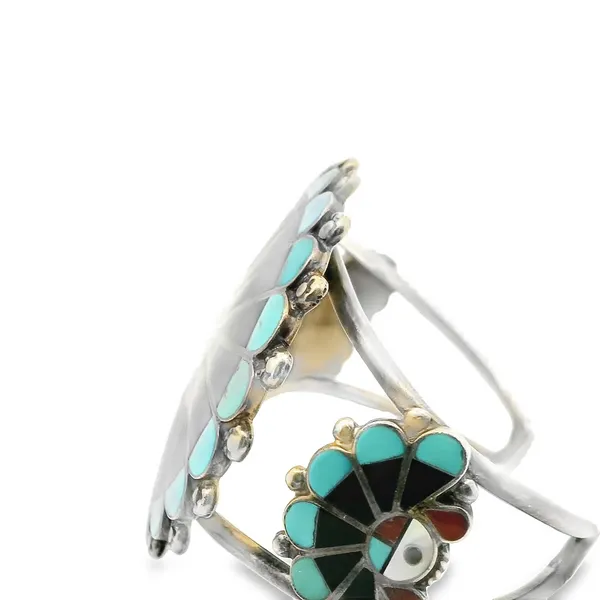 Vintage Zuni Sun Cuff Bracelet & Ring Set Image 3 Chipper's Jewelry Bonney Lake, WA