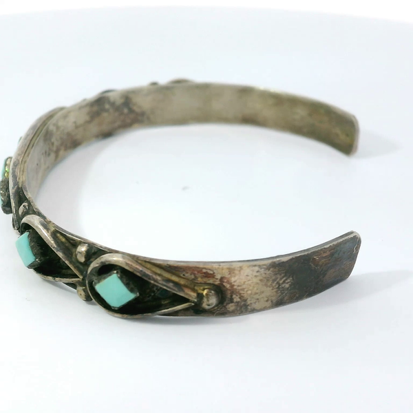 Vintage Turquoise Sterling Cuff Bracelet Image 3 Chipper's Jewelry Bonney Lake, WA