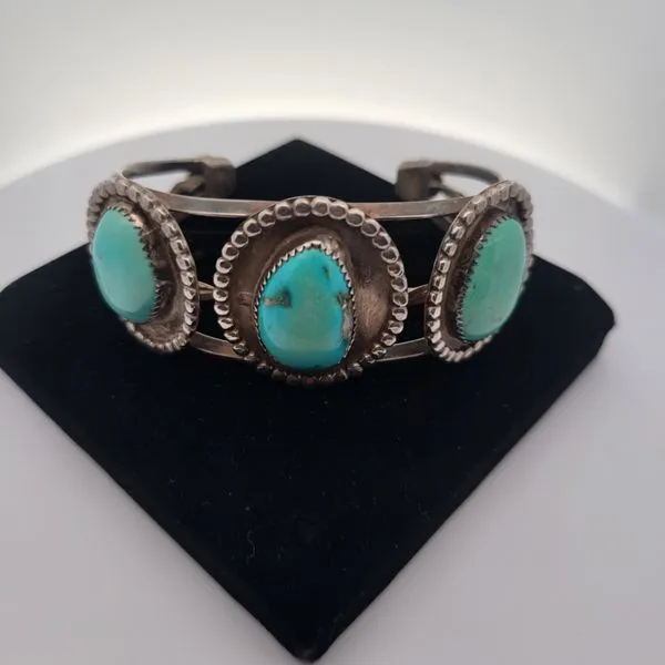 Sterling Turquoise Cuff Bracelet Chipper's Jewelry Bonney Lake, WA