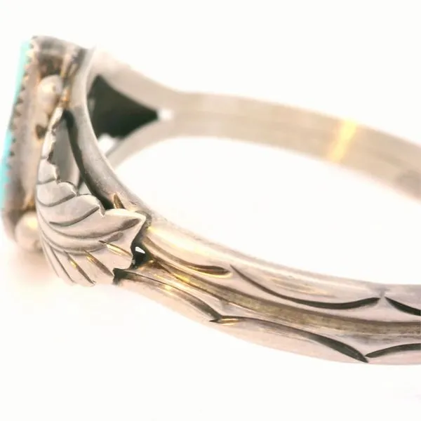 Vintage Sterling Silver Kingman Turquoise Bracelet Image 3 Chipper's Jewelry Bonney Lake, WA