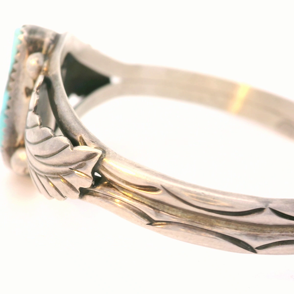 Vintage Sterling Silver Kingman Turquoise Bracelet Image 3 Chipper's Jewelry Bonney Lake, WA