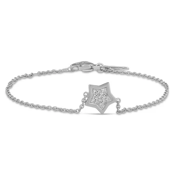 Bentelli Sterling Silver White Sapphire Star Bracelet Chipper's Jewelry Bonney Lake, WA