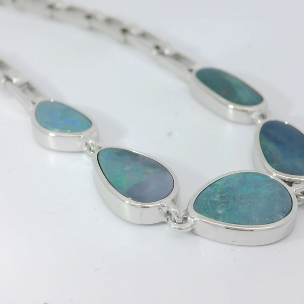 Sterling Silver Opal Doublet Bracelet Image 3 Chipper's Jewelry Bonney Lake, WA