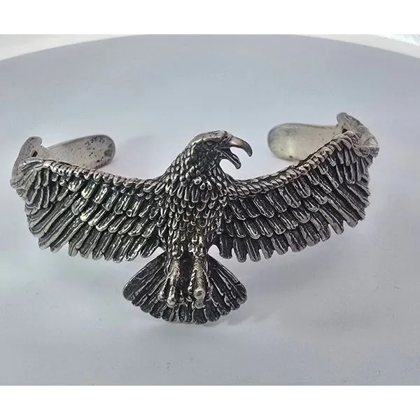 Sterling Silver Eagle Cuff Bracelet Chipper's Jewelry Bonney Lake, WA