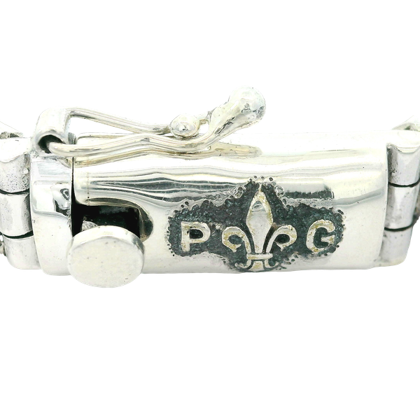 Silver Weave Bracelet with Box Clasp Image 2 Chipper's Jewelry Bonney Lake, WA