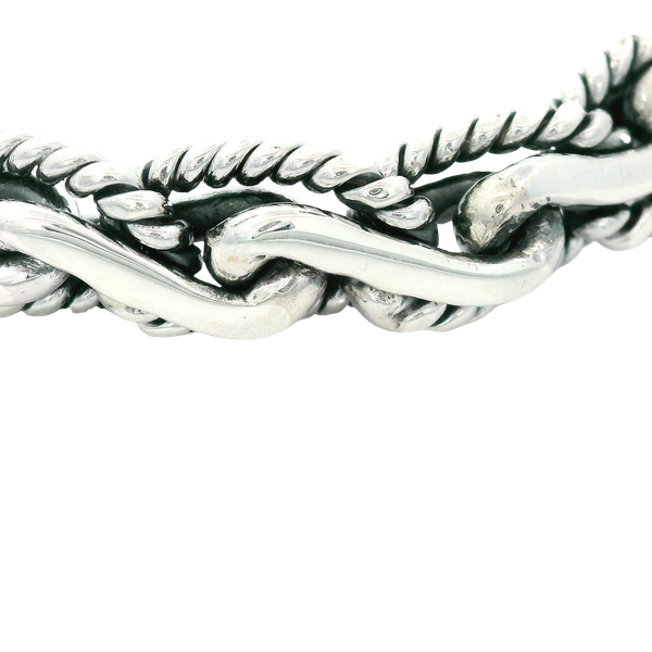 Silver Weave Bracelet with Box Clasp Image 3 Chipper's Jewelry Bonney Lake, WA