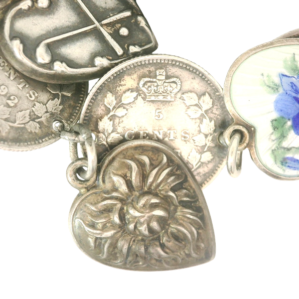 Victorian Coin Heart Bracelet Image 4 Chipper's Jewelry Bonney Lake, WA