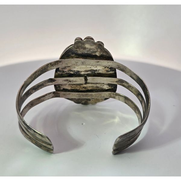 Vintage Navajo Sterling Silver Turquoise Cuff Bracelet Image 2 Chipper's Jewelry Bonney Lake, WA