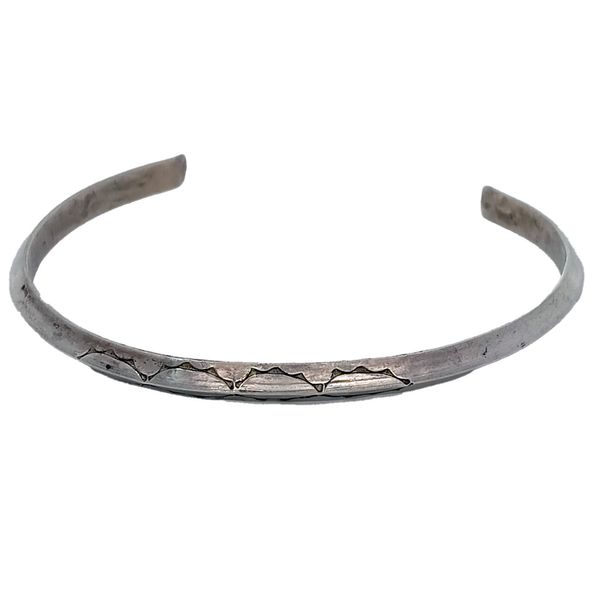 Vintage Sterling Silver Native American Style Bangle Bracelet Chipper's Jewelry Bonney Lake, WA