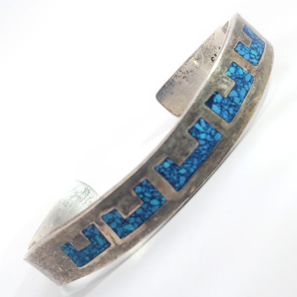 Vintage Sterling Silver Mexico Cuff Bracelet, 6