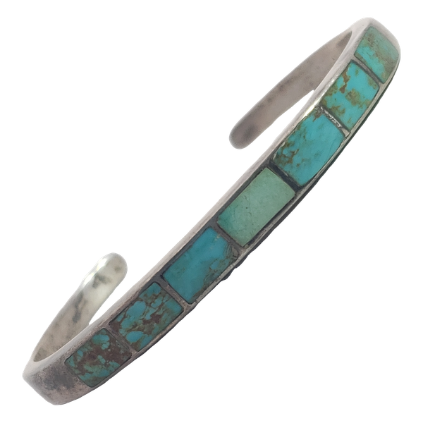 Vintage Sterling Silver Native Cuff Bracelet, 6