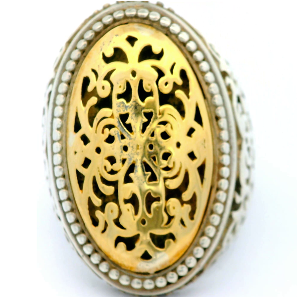 Sterling Silver 18K Gold Accent, Ring, size 9.5 Image 3 Chipper's Jewelry Bonney Lake, WA