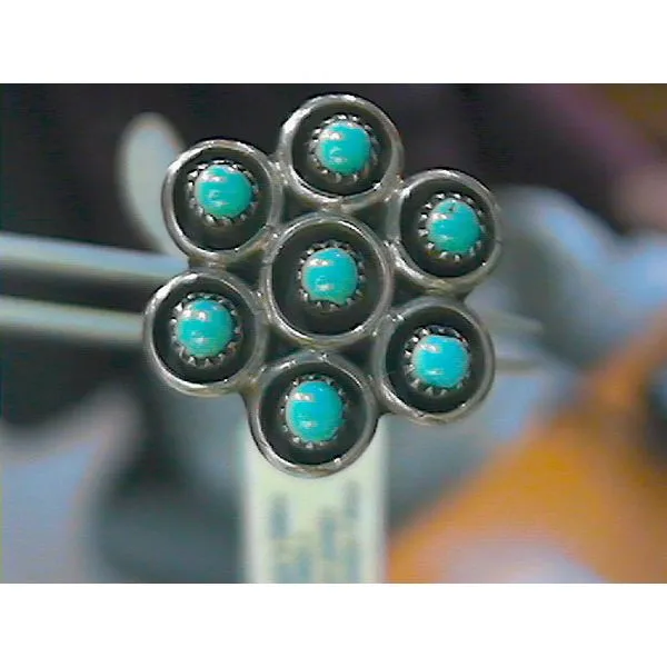 Turquoise 7 Stone Native American Ring Chipper's Jewelry Bonney Lake, WA
