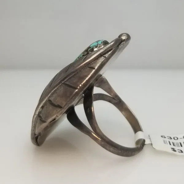 Genuine Spiderweb Turquoise Sterling Silver Native American Ring Image 2 Chipper's Jewelry Bonney Lake, WA