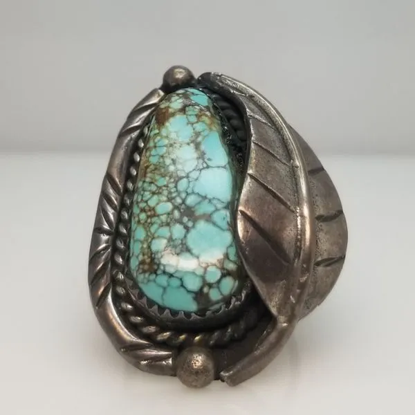 Genuine Spiderweb Turquoise Sterling Silver Native American Ring Chipper's Jewelry Bonney Lake, WA