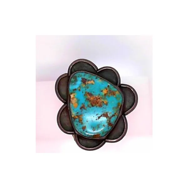 Native American Pilot Mountain Turquoise Ring Image 2 Chipper's Jewelry Bonney Lake, WA