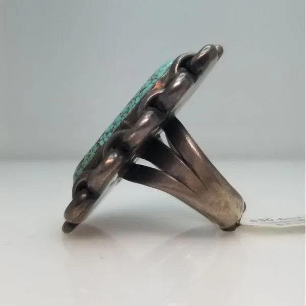 Native American Turquoise Sterling Silver Ring Image 2 Chipper's Jewelry Bonney Lake, WA