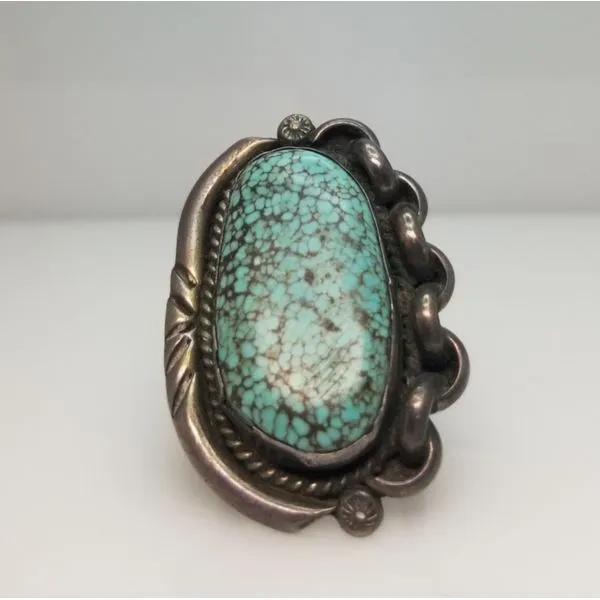 Native American Turquoise Sterling Silver Ring Chipper's Jewelry Bonney Lake, WA