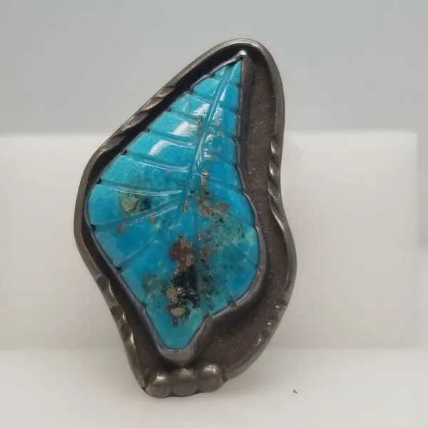 Native American Turquoise Sterling Silver Ring Chipper's Jewelry Bonney Lake, WA