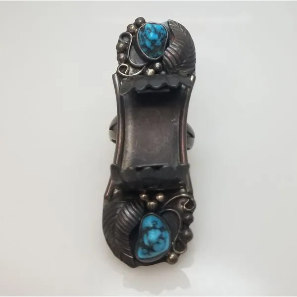 Navajo Kingman Turquoise Sterling Silver Ring Chipper's Jewelry Bonney Lake, WA