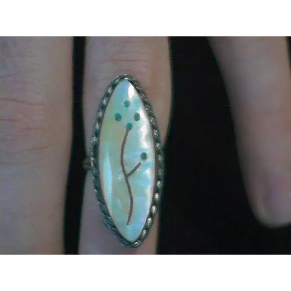 Native American Mixed Stone Flower Inlay Ring Chipper's Jewelry Bonney Lake, WA