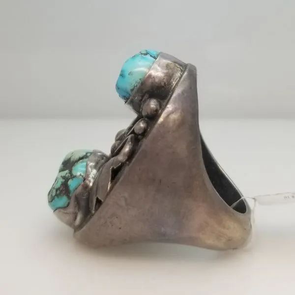 Native American Seafoam Kingman Turquoise Ring Image 2 Chipper's Jewelry Bonney Lake, WA