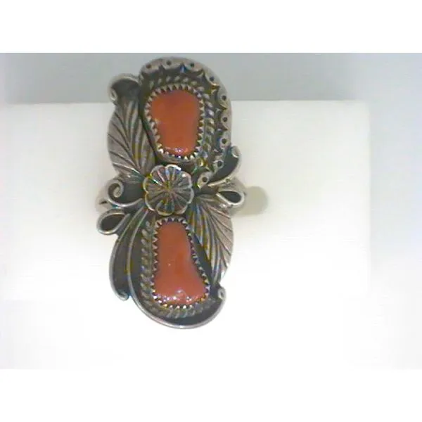 Native American Red Coral Ring Chipper's Jewelry Bonney Lake, WA