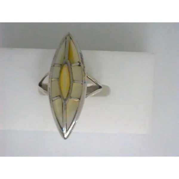 Native American Yellow Mother of Pearl Ring Chipper's Jewelry Bonney Lake, WA