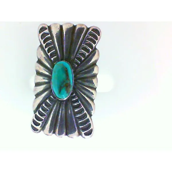 Native American Turquoise Sterling Silver Ring Chipper's Jewelry Bonney Lake, WA