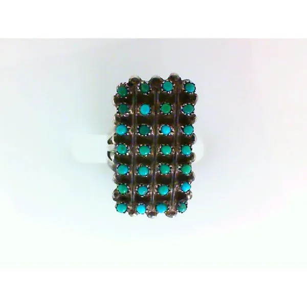 Genuine Turquoise Sterling Silver Native American 28 stone Ring Chipper's Jewelry Bonney Lake, WA