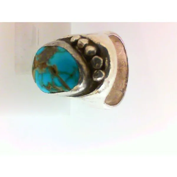 Genuine Godber Turquoise Sterling Silver Native American Ring Chipper's Jewelry Bonney Lake, WA