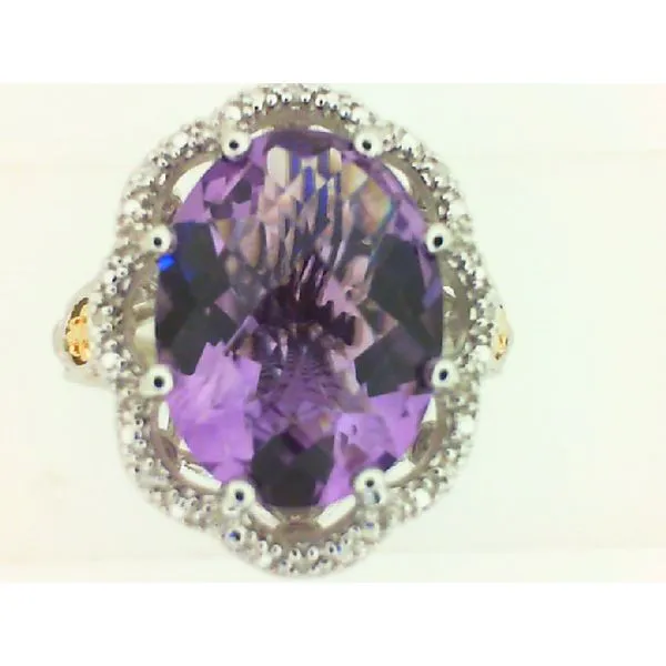 Amethyst Sterling Silver Ring with 18KGP Chipper's Jewelry Bonney Lake, WA