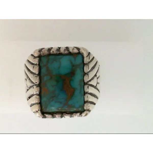 Sterling Silver Rectangle Turquoise Ring Chipper's Jewelry Bonney Lake, WA
