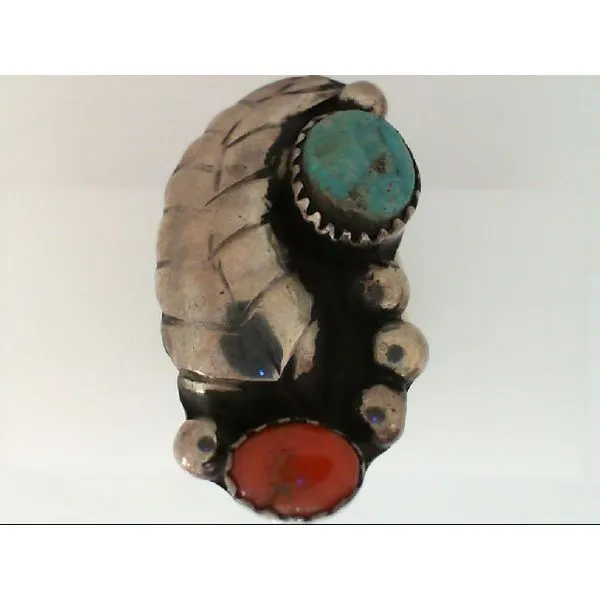 Sterling Silver w/Turquoise & Red Stone Ring Chipper's Jewelry Bonney Lake, WA
