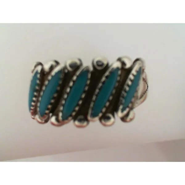 Zuni Turquoise Sterling Silver Ring Chipper's Jewelry Bonney Lake, WA
