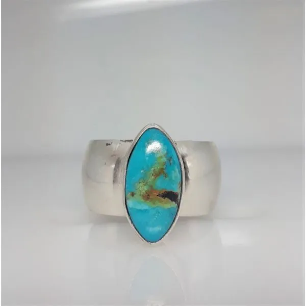 Turquoise Sterling Silver Band Ring Chipper's Jewelry Bonney Lake, WA