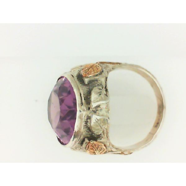 Black Hills Silver Ring with Purple Stone Image 2 Chipper's Jewelry Bonney Lake, WA